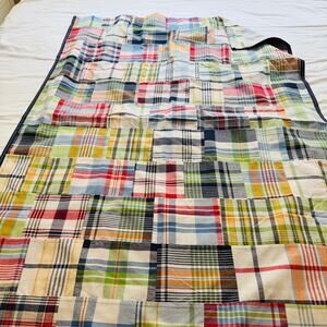 Pottery Barn Kids Madras Plaid One Curtain Panel: 44" x 63"